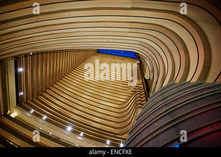 `Downtown Atlanta in Georga USA The Atlanta Marriott Marquis is a 52-story, Marriott hotel in Atlanta, Georgia. It is the 14th t Stock Photo